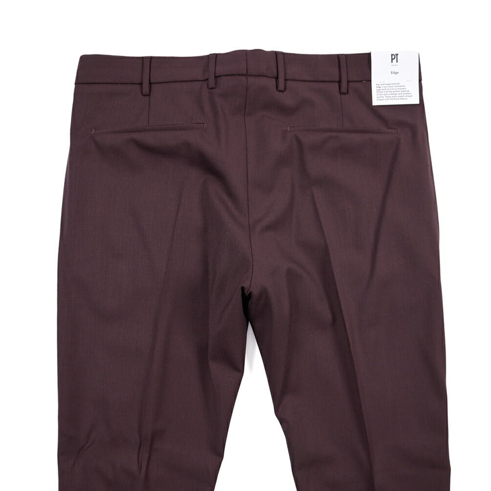 PT TORINO Edge “DIECI” ストレッチウール ワンタックスラックス パープル 48 | GUARDAROBA MILANO OFFICIAL STORE