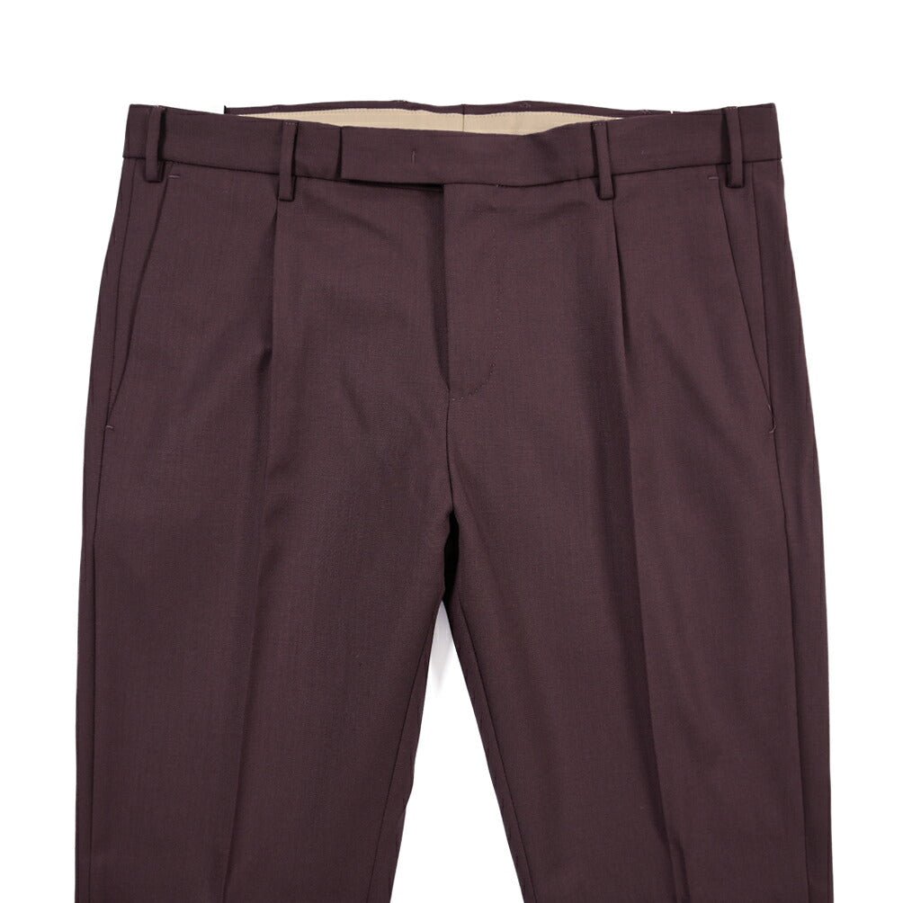 PT TORINO Edge “DIECI” ストレッチウール ワンタックスラックス パープル 48 | GUARDAROBA MILANO OFFICIAL STORE