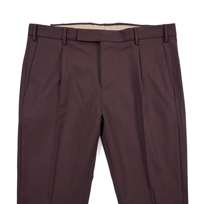 PT TORINO Edge “DIECI” ストレッチウール ワンタックスラックス パープル 48 | GUARDAROBA MILANO OFFICIAL STORE