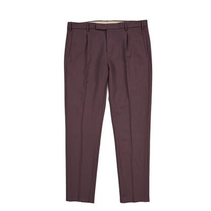 PT TORINO Edge “DIECI” ストレッチウール ワンタックスキニースラックス パープル 50 | GUARDAROBA MILANO OFFICIAL STORE