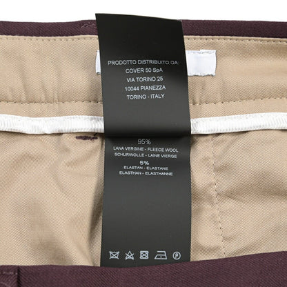 PT TORINO Edge “DIECI” ストレッチウール ワンタックスキニースラックス パープル 50 | GUARDAROBA MILANO OFFICIAL STORE