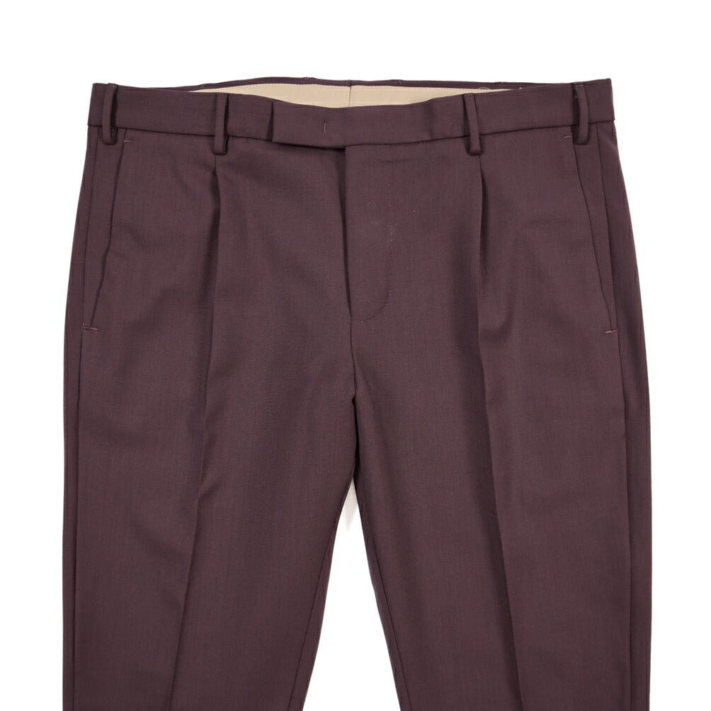 PT TORINO Edge “DIECI” ストレッチウール ワンタックスキニースラックス パープル 50 | GUARDAROBA MILANO OFFICIAL STORE