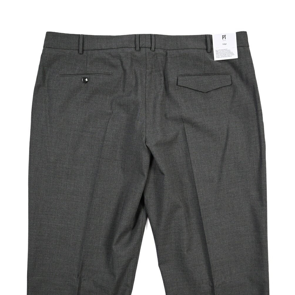 PT TORINO Edge “MICHAEL” ストレッチウール ノータックワイドスラックス グレー 58 | GUARDAROBA MILANO OFFICIAL STORE