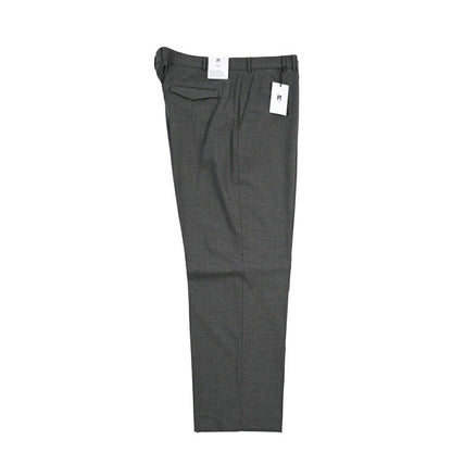PT TORINO Edge “MICHAEL” ストレッチウール ノータックワイドスラックス グレー 58 | GUARDAROBA MILANO OFFICIAL STORE