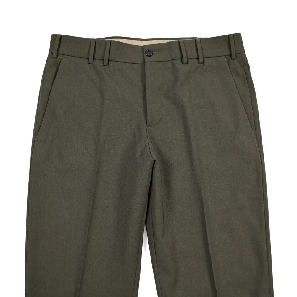 PT TORINO Edge “MICHAEL” ストレッチウール ノータックワイドスラックス カーキグリーン 48 | GUARDAROBA MILANO OFFICIAL STORE