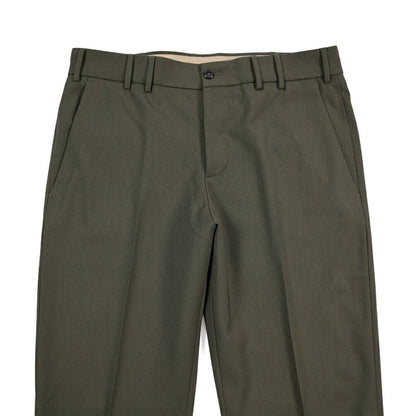 PT TORINO Edge “MICHAEL” ストレッチウール ノータックワイドスラックス カーキグリーン 48 | GUARDAROBA MILANO OFFICIAL STORE