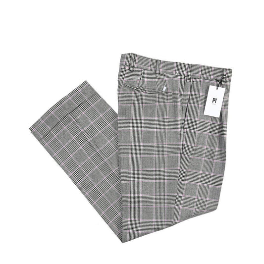 PT TORINO Edge “QUINDICI” SUPER 100's ウール100% ワンタックワイドスラックス グレー 48 | GUARDAROBA MILANO OFFICIAL STORE