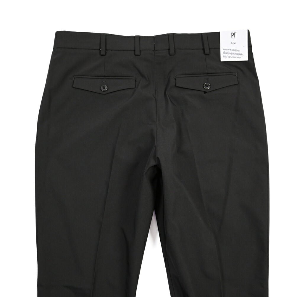 PT TORINO Edge “REBEL FIT” ポリエステル100% ワンタックスラックス ブラック 50 | GUARDAROBA MILANO OFFICIAL STORE