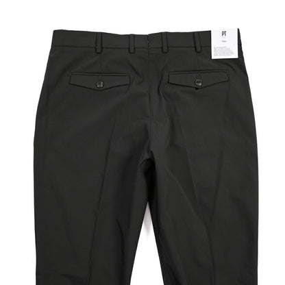 PT TORINO Edge “REBEL FIT” ポリエステル100% ワンタックスラックス ブラック 50 | GUARDAROBA MILANO OFFICIAL STORE