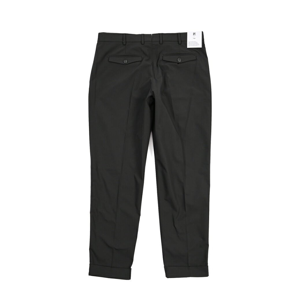 PT TORINO Edge “REBEL FIT” ポリエステル100% ワンタックスラックス ブラック 50 | GUARDAROBA MILANO OFFICIAL STORE