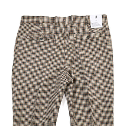 PT TORINO Edge “REBEL FIT” ヴァージンウール100% ワンタックスラックス ブラウン 50 | GUARDAROBA MILANO OFFICIAL STORE