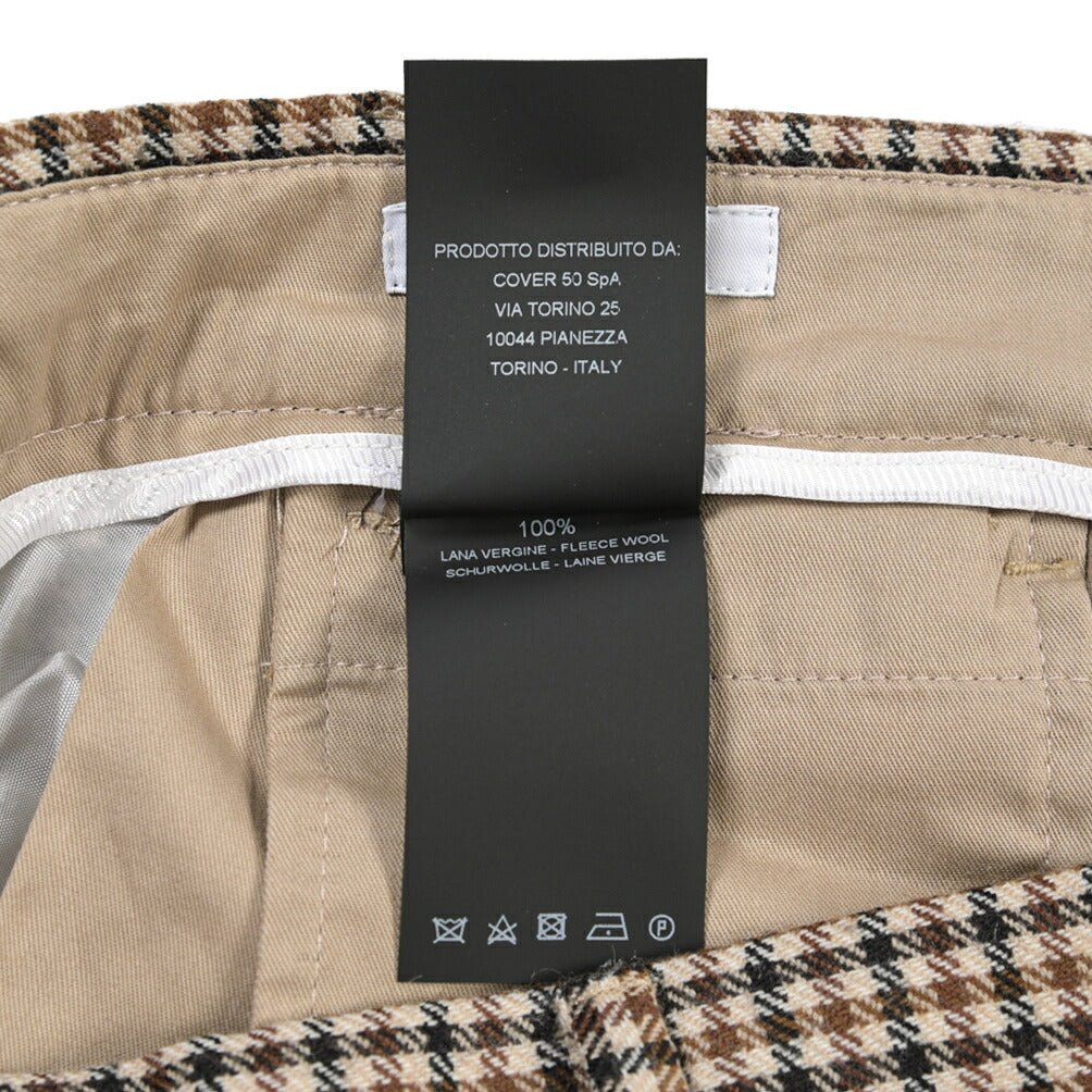 PT TORINO Edge “REBEL FIT” ヴァージンウール100% ワンタックスラックス ブラウン 50 | GUARDAROBA MILANO OFFICIAL STORE