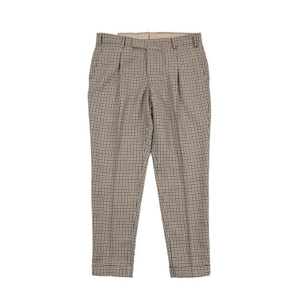 PT TORINO Edge “REBEL FIT” ヴァージンウール100% ワンタックスラックス ブラウン 50 | GUARDAROBA MILANO OFFICIAL STORE