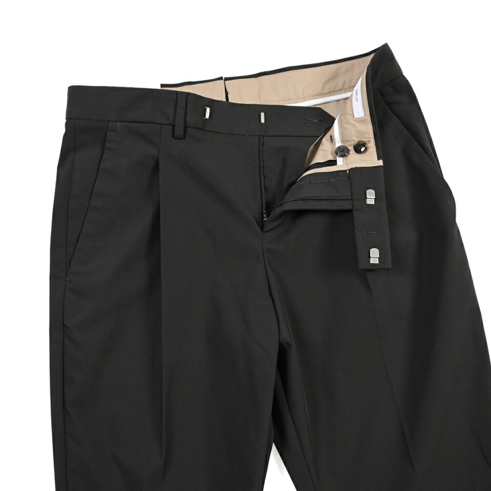 PT TORINO Edge “REBEL FIT” ポリエステル100% ワンタックスラックス ブラック 46 | GUARDAROBA MILANO OFFICIAL STORE