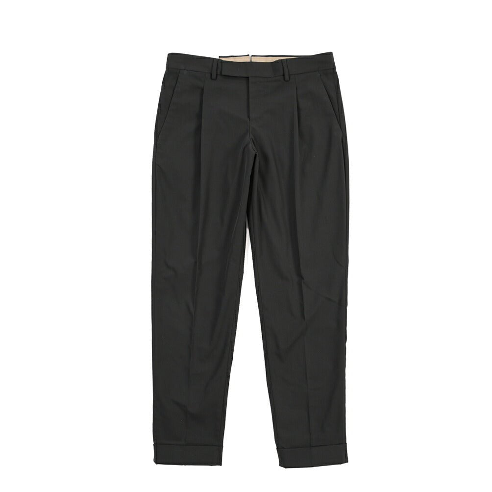 PT TORINO Edge “REBEL FIT” ポリエステル100% ワンタックスラックス ブラック 46 | GUARDAROBA MILANO OFFICIAL STORE