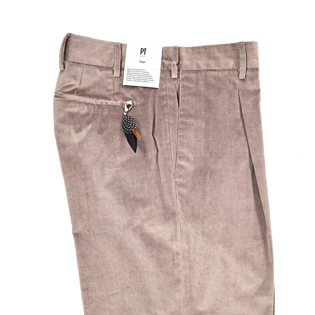 PT TORINO Edge REBEL FIT コットン100%ベロア ワンタックスラックス DELUXE COTTON｜430401-48｜GUARDAROBA MILANO OFFICIAL STORE