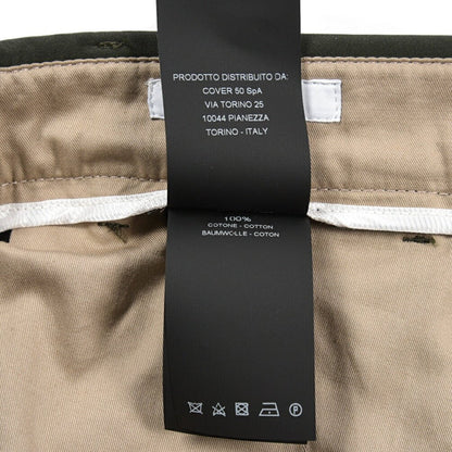 PT TORINO Edge "REBEL FIT" コットン100% ノータックテーパードパンツ / DELUXE COTTON カーキグリーン 48 | GUARDAROBA MILANO OFFICIAL STORE