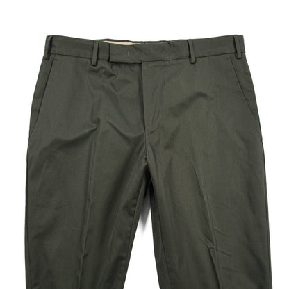 PT TORINO Edge "REBEL FIT" コットン100% ノータックテーパードパンツ / DELUXE COTTON カーキグリーン 48 | GUARDAROBA MILANO OFFICIAL STORE