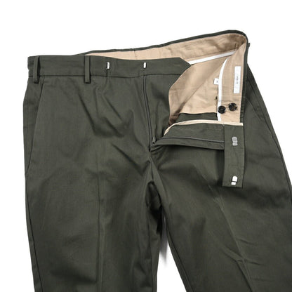 PT TORINO Edge "REBEL FIT" コットン100% ノータックテーパードパンツ / DELUXE COTTON カーキグリーン 48 | GUARDAROBA MILANO OFFICIAL STORE