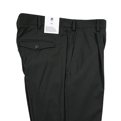 PT TORINO Edge “REBEL FIT” ストレッチウール ワンタックスラックス ブラック 52 | GUARDAROBA MILANO OFFICIAL STORE