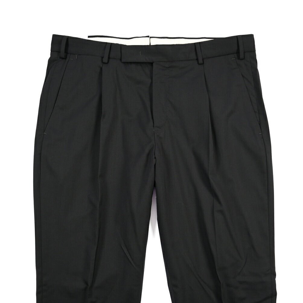 PT TORINO Edge “REBEL FIT” ストレッチウール ワンタックスラックス ブラック 52 | GUARDAROBA MILANO OFFICIAL STORE