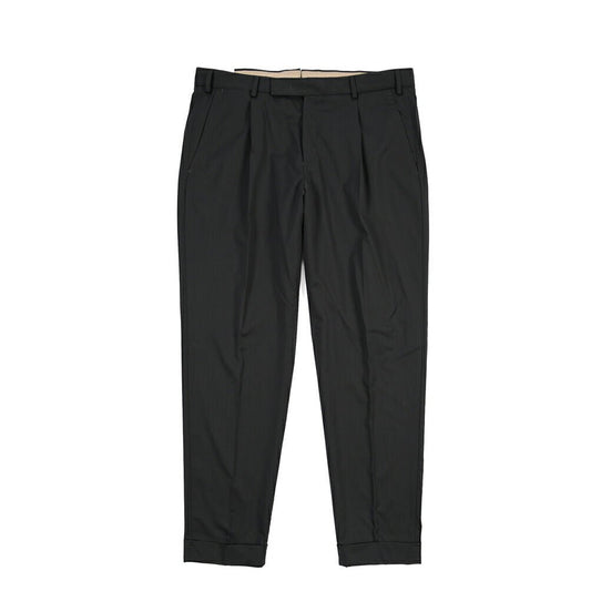 PT TORINO Edge “REBEL FIT” ストレッチウール ワンタックスラックス ブラック 52 | GUARDAROBA MILANO OFFICIAL STORE