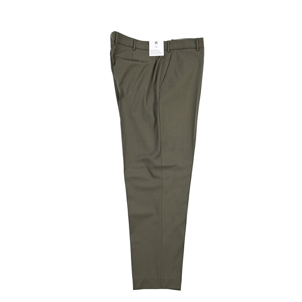 PT TORINO Edge “REBEL FIT” ストレッチウール ノータックスラックス カーキグリーン 54 | GUARDAROBA MILANO OFFICIAL STORE