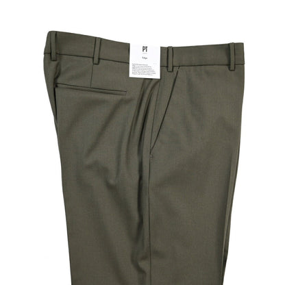 PT TORINO Edge “REBEL FIT” ストレッチウール ノータックスラックス カーキグリーン 54 | GUARDAROBA MILANO OFFICIAL STORE