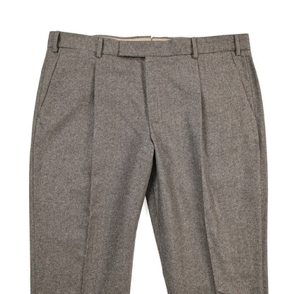 PT TORINO Edge “REBEL FIT” カシミヤ混ウール ワンタックヘリンボーンスラックス ブラウン 50 | GUARDAROBA MILANO OFFICIAL STORE