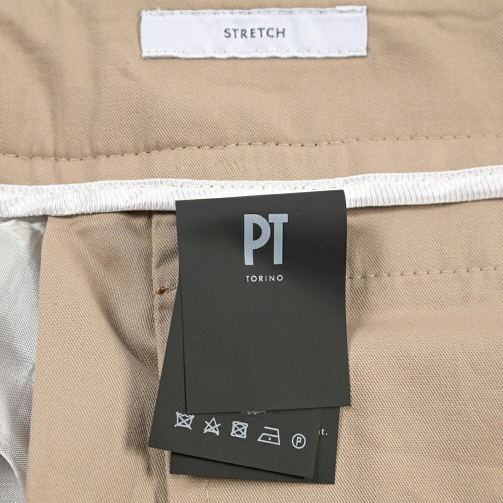 PT TORINO Edge “REBEL FIT” ストレッチウール ワンタックスラックス ブラウン 54 | GUARDAROBA MILANO OFFICIAL STORE
