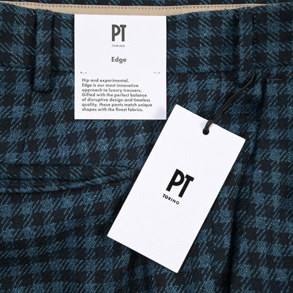 PT TORINO Edge “REBEL FIT” リネン混ウール ノータックスラックス ブルー 48 | GUARDAROBA MILANO OFFICIAL STORE