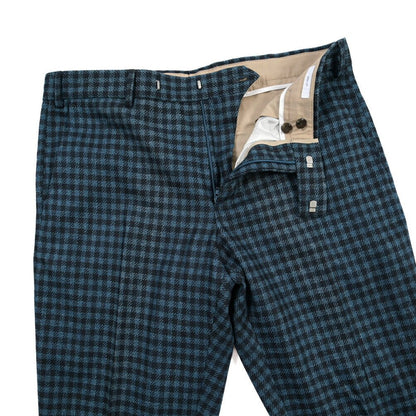 PT TORINO Edge “REBEL FIT” リネン混ウール ノータックスラックス ブルー 48 | GUARDAROBA MILANO OFFICIAL STORE