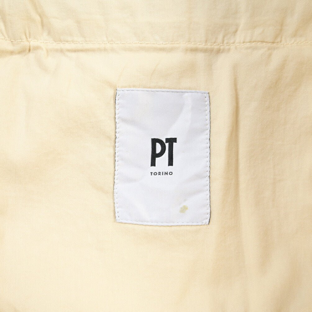 PT TORINO Edge “REBEL FIT” ストレッチコットン ワンタックチノパンツ オフホワイト 54 | GUARDAROBA MILANO OFFICIAL STORE