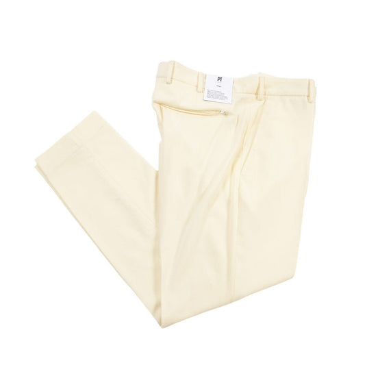 PT TORINO Edge “REBEL FIT” ストレッチウール ノータックスラックス オフホワイト 48 | GUARDAROBA MILANO OFFICIAL STORE