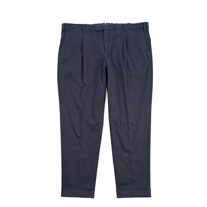 PT TORINO Edge “REBEL FIT” ストレッチコットン ワンタックチノパンツ ネイビー 58 | GUARDAROBA MILANO OFFICIAL STORE