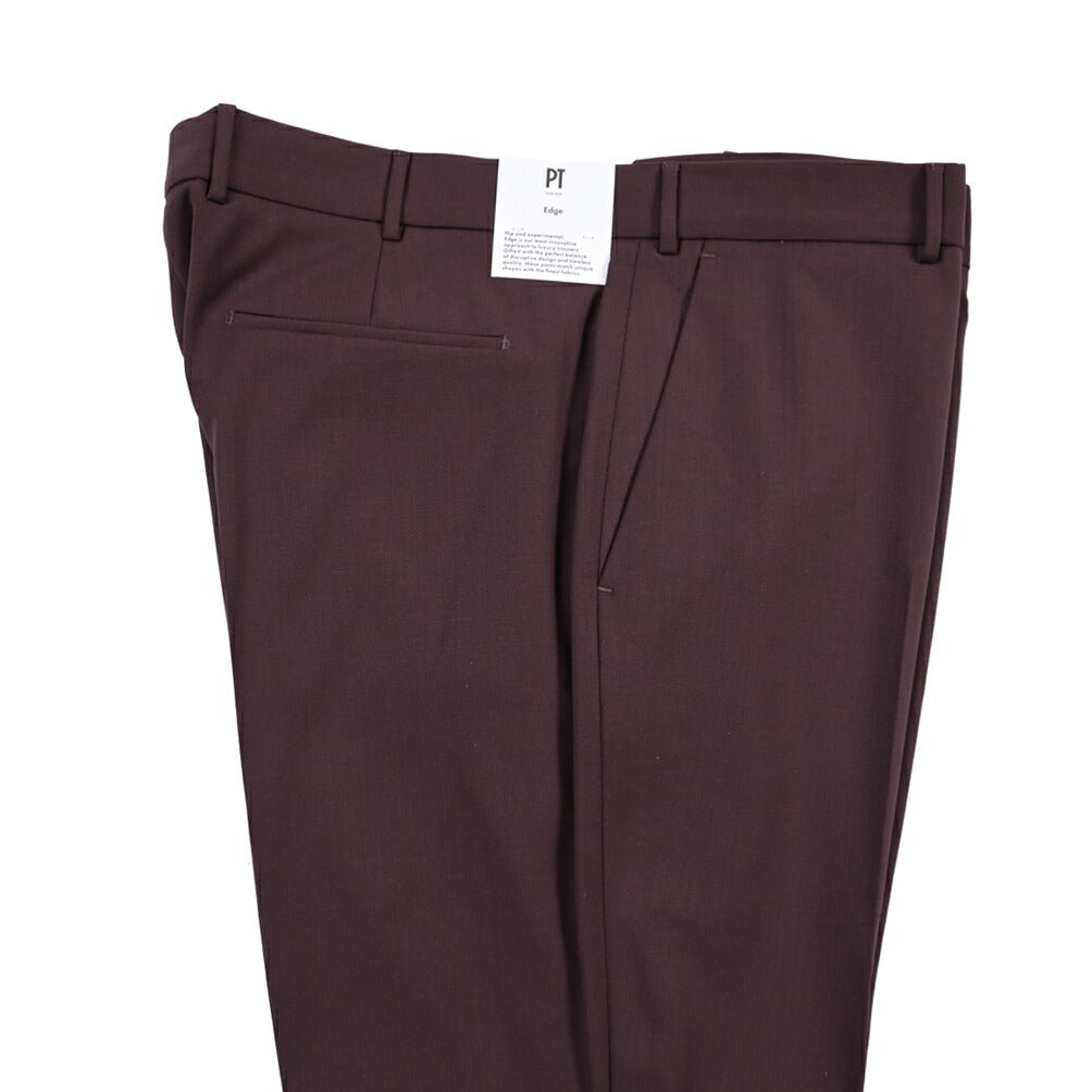 PT TORINO Edge “REBEL FIT” ストレッチウール ノータックスラックス パープル 54 | GUARDAROBA MILANO OFFICIAL STORE