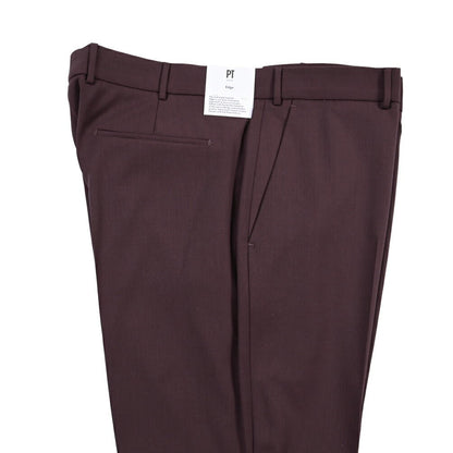 PT TORINO Edge “REBEL FIT” ストレッチウール ノータックスラックス パープル 54 | GUARDAROBA MILANO OFFICIAL STORE