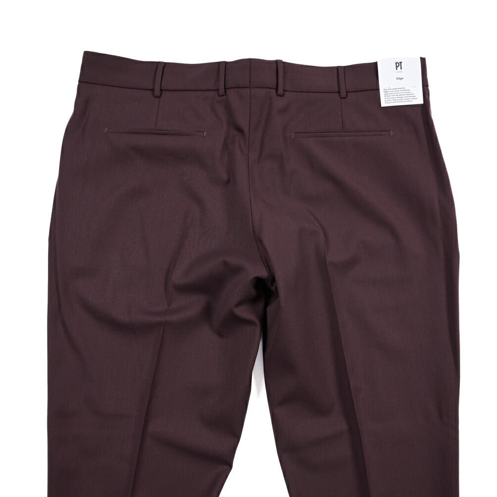 PT TORINO Edge “REBEL FIT” ストレッチウール ノータックスラックス パープル 54 | GUARDAROBA MILANO OFFICIAL STORE