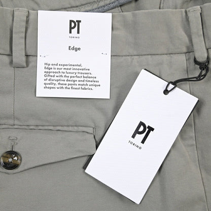 PT TORINO Edge “REBEL FIT” ストレッチコットン ワンタックパンツ グレー 56 | GUARDAROBA MILANO OFFICIAL STORE