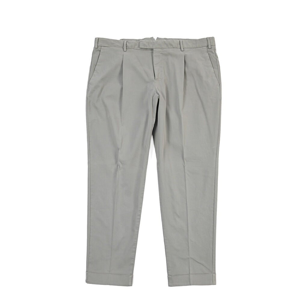 PT TORINO Edge “REBEL FIT” ストレッチコットン ワンタックパンツ グレー 56 | GUARDAROBA MILANO OFFICIAL STORE
