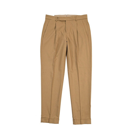 PT TORINO Edge “REBEL FIT” カシミヤ混ウール ワンタックスラックス ブラウン 44 | GUARDAROBA MILANO OFFICIAL STORE