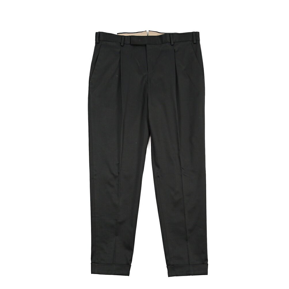 PT TORINO Edge “REBEL FIT” ストレッチコットン ワンタックパンツ ブラック 44 | GUARDAROBA MILANO OFFICIAL STORE