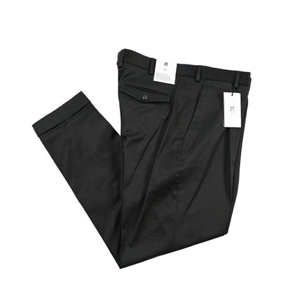 PT TORINO Edge “REBEL FIT” ストレッチコットン ワンタックパンツ ブラック 44 | GUARDAROBA MILANO OFFICIAL STORE