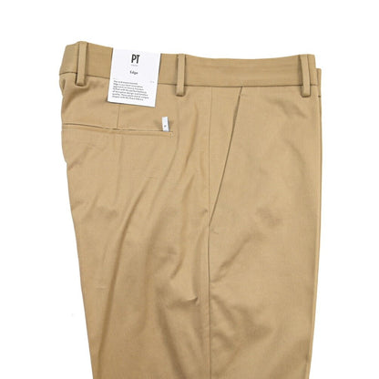 PT TORINO Edge “REBEL FIT” ストレッチコットン ノータックパンツ ベージュ 46 | GUARDAROBA MILANO OFFICIAL STORE