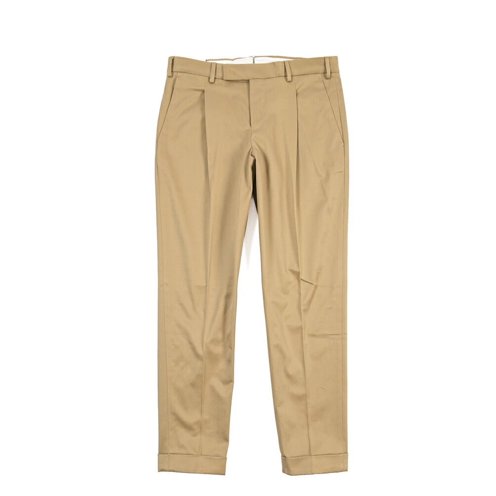 PT TORINO Edge “REBEL FIT” ストレッチコットン ワンタックパンツ ベージュ 48 | GUARDAROBA MILANO OFFICIAL STORE