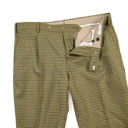 PT TORINO Edge “REBEL FIT” SUPER 100's ヴァージンウール100% ワンタックスラックス グリーン 52 | GUARDAROBA MILANO OFFICIAL STORE