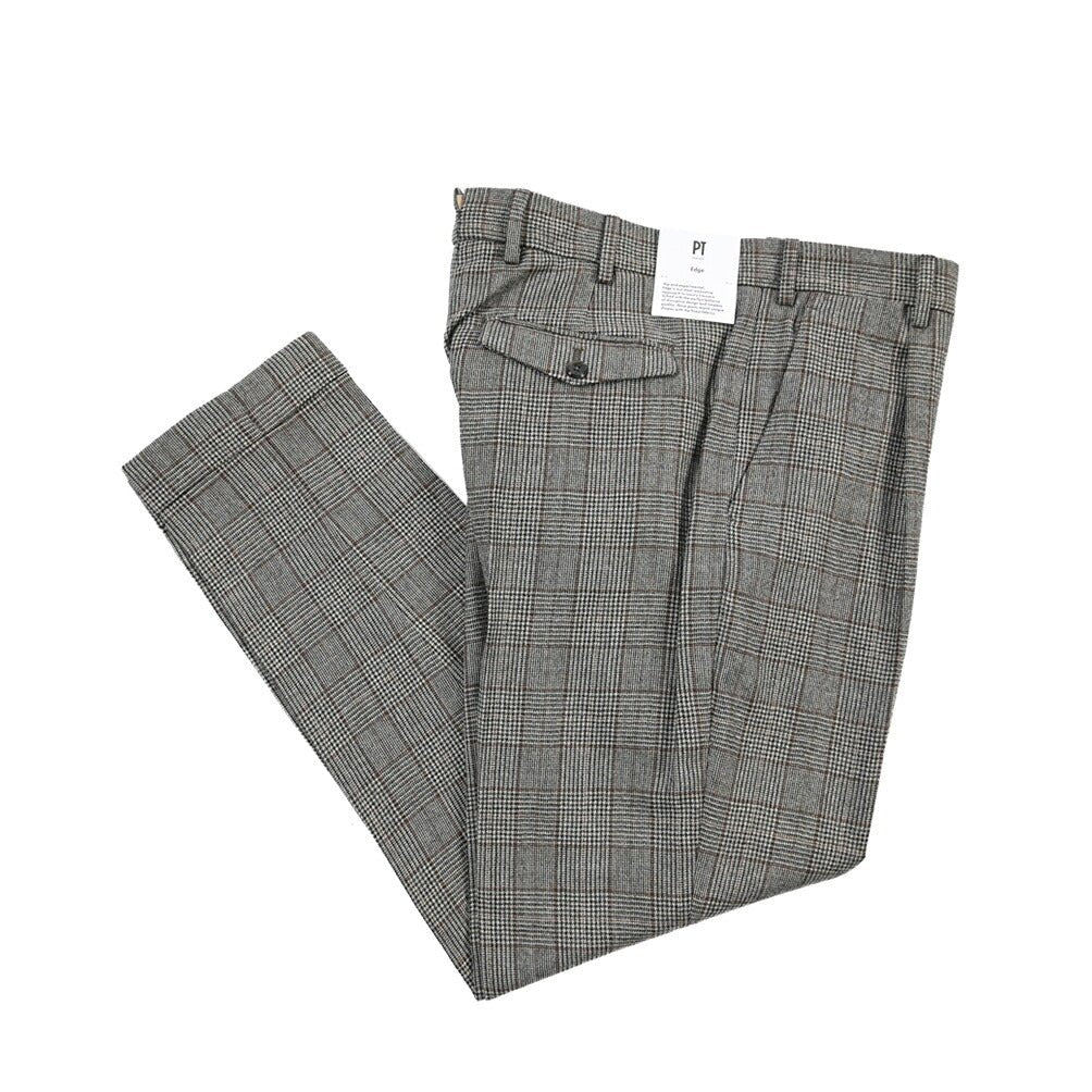 PT TORINO Edge “REBEL FIT” SUPER 100's ヴァージンウール100% ワンタックスラックス グレー 48 | GUARDAROBA MILANO OFFICIAL STORE