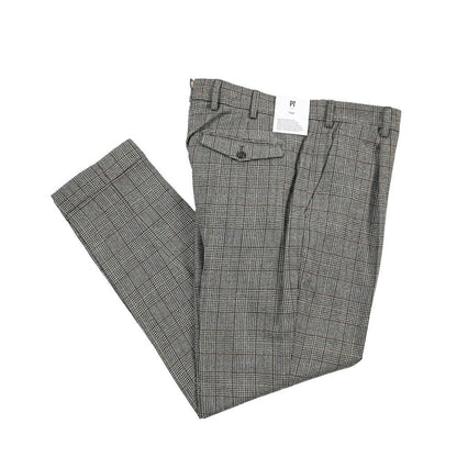 PT TORINO Edge “REBEL FIT” SUPER 100's ヴァージンウール100% ワンタックスラックス グレー 48 | GUARDAROBA MILANO OFFICIAL STORE