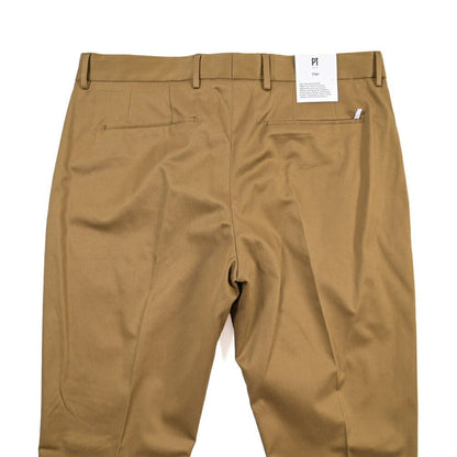 PT TORINO Edge “UNDICI” ストレッチコットン ワンタックパンツ ブラウン 52 | GUARDAROBA MILANO OFFICIAL STORE