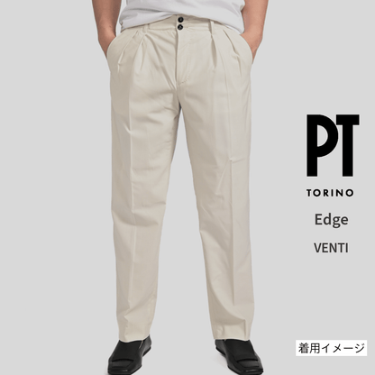 PT TORINO Edge "VENTI" ストレッチウール ツータックワイドスラックス｜423455 - 46｜GUARDAROBA MILANO OFFICIAL STORE